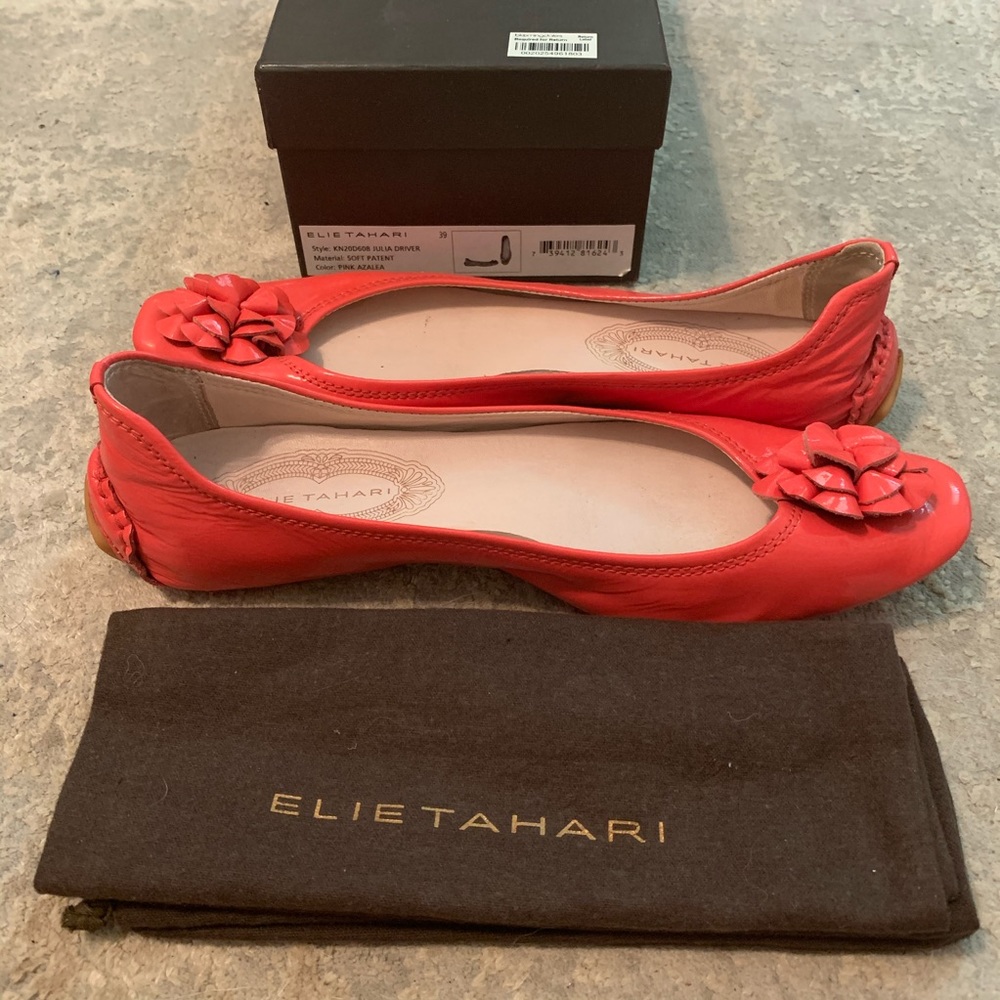 Elite Tahari Patent Ballet Flats - 39